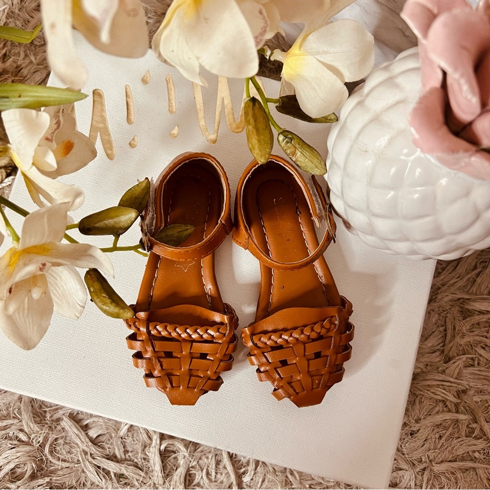 Braided Faux Leather Flats